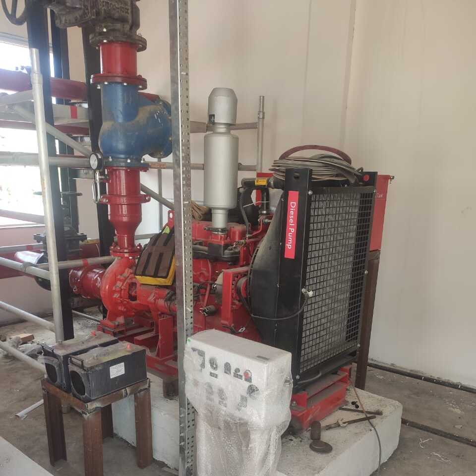 Commissioning photo 3 — pump and motor set