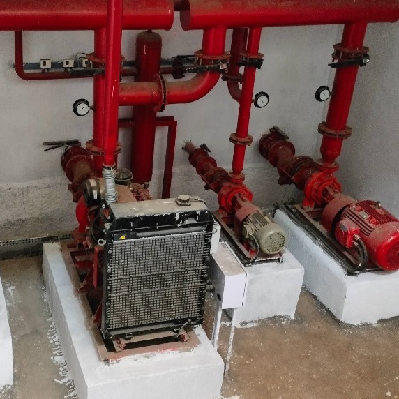 Commissioning photo 4 — diesel engine driven pump