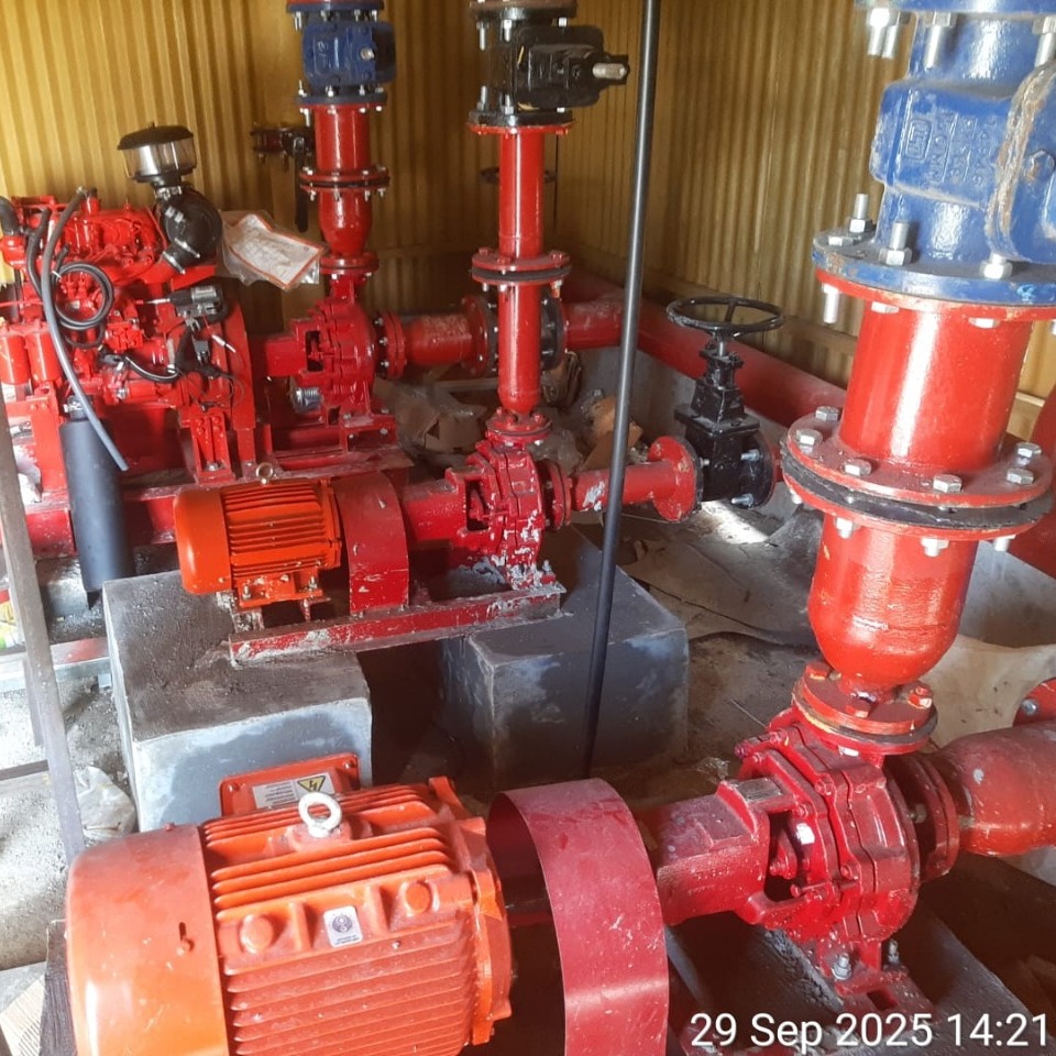 Fire protection pump installation at ITC Warehouse, Baran, Rajasthan